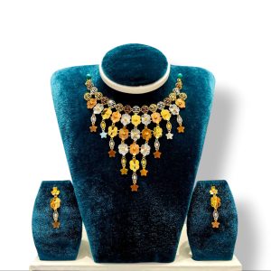 Ottoman Floral Cascade Necklace Set