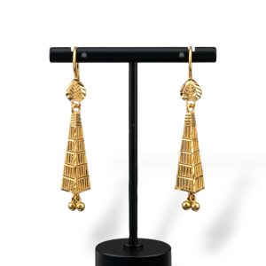 Dubai Tiered Linear Pyramid Drop Earrings