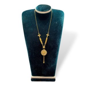 Floral Sunburst Tassel Pendant Chain